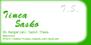 timea sasko business card